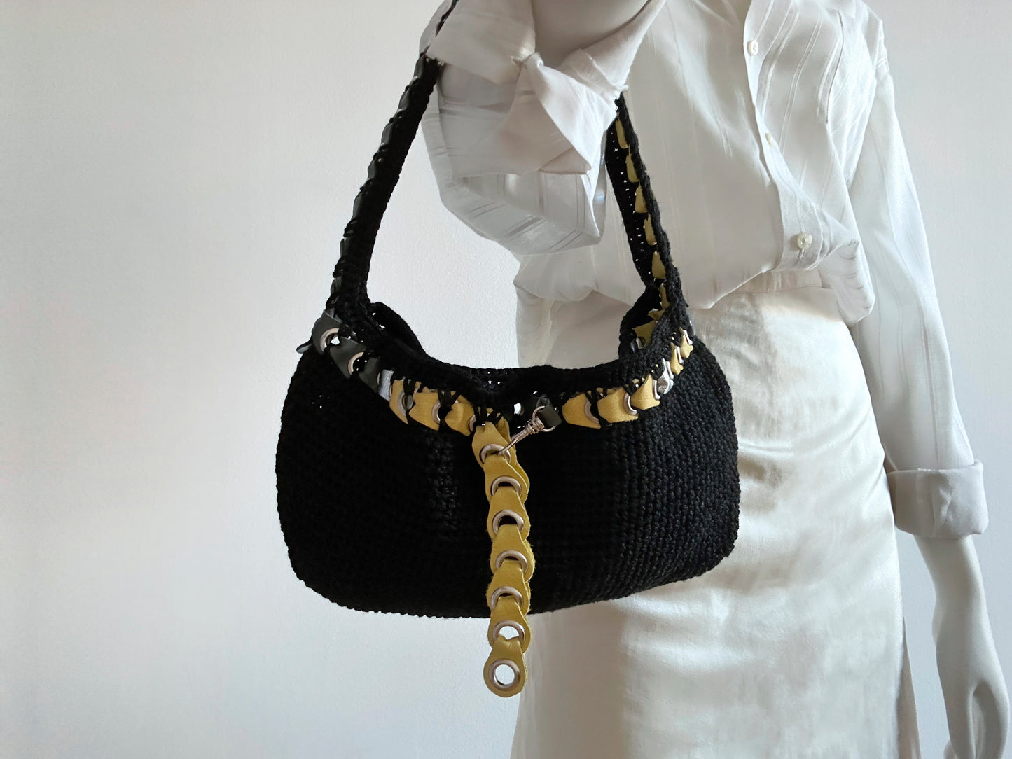 Black Baguette Belt Bag