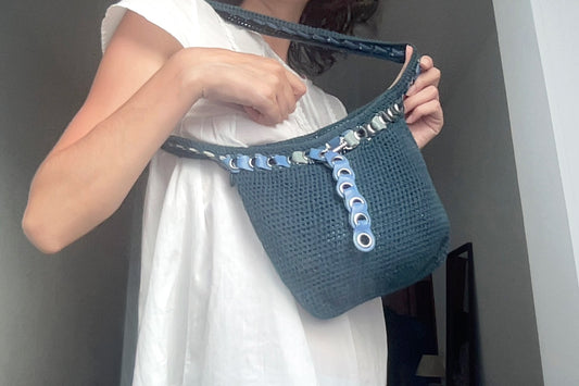 Blue Bucket Belt Bag