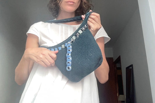 Blue Bucket Belt Bag