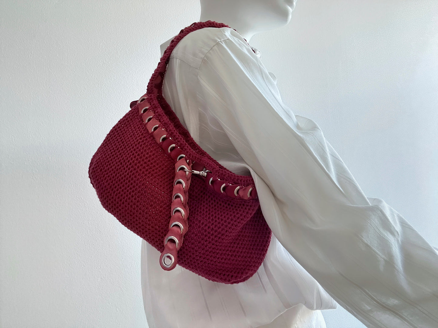 Red Baguette Belt Bag