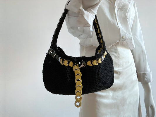Black Baguette Belt Bag