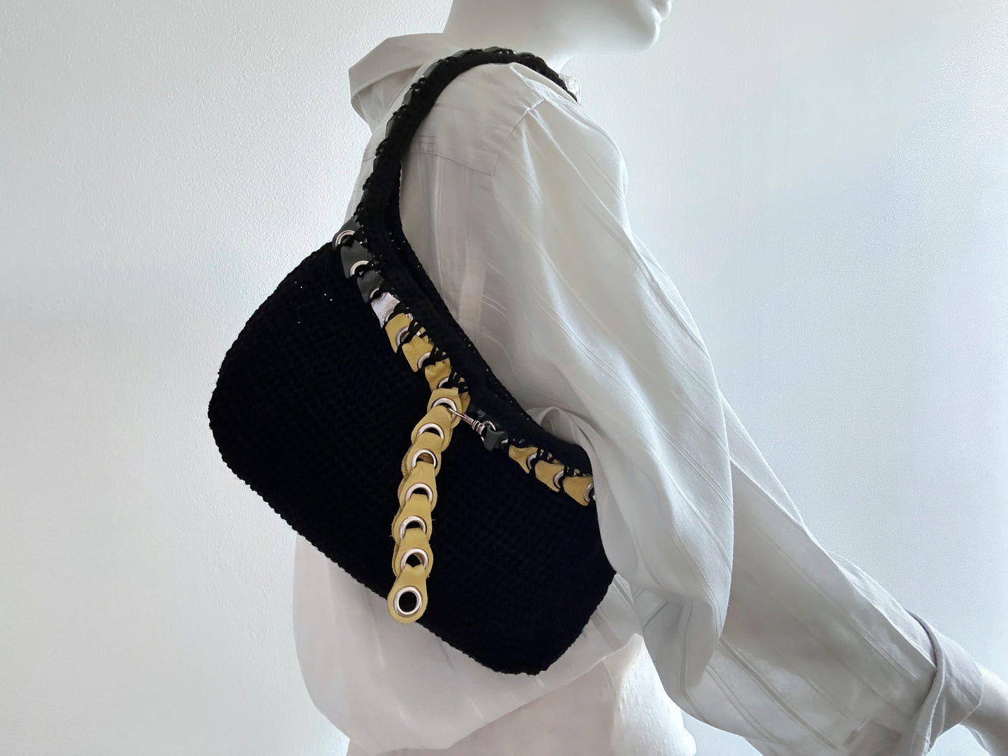 Black Baguette Belt Bag