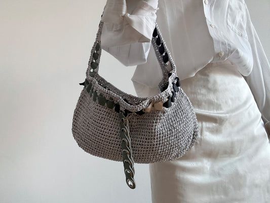Silver Baguette Belt Bag