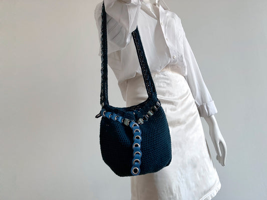 Blue Bucket Belt Bag