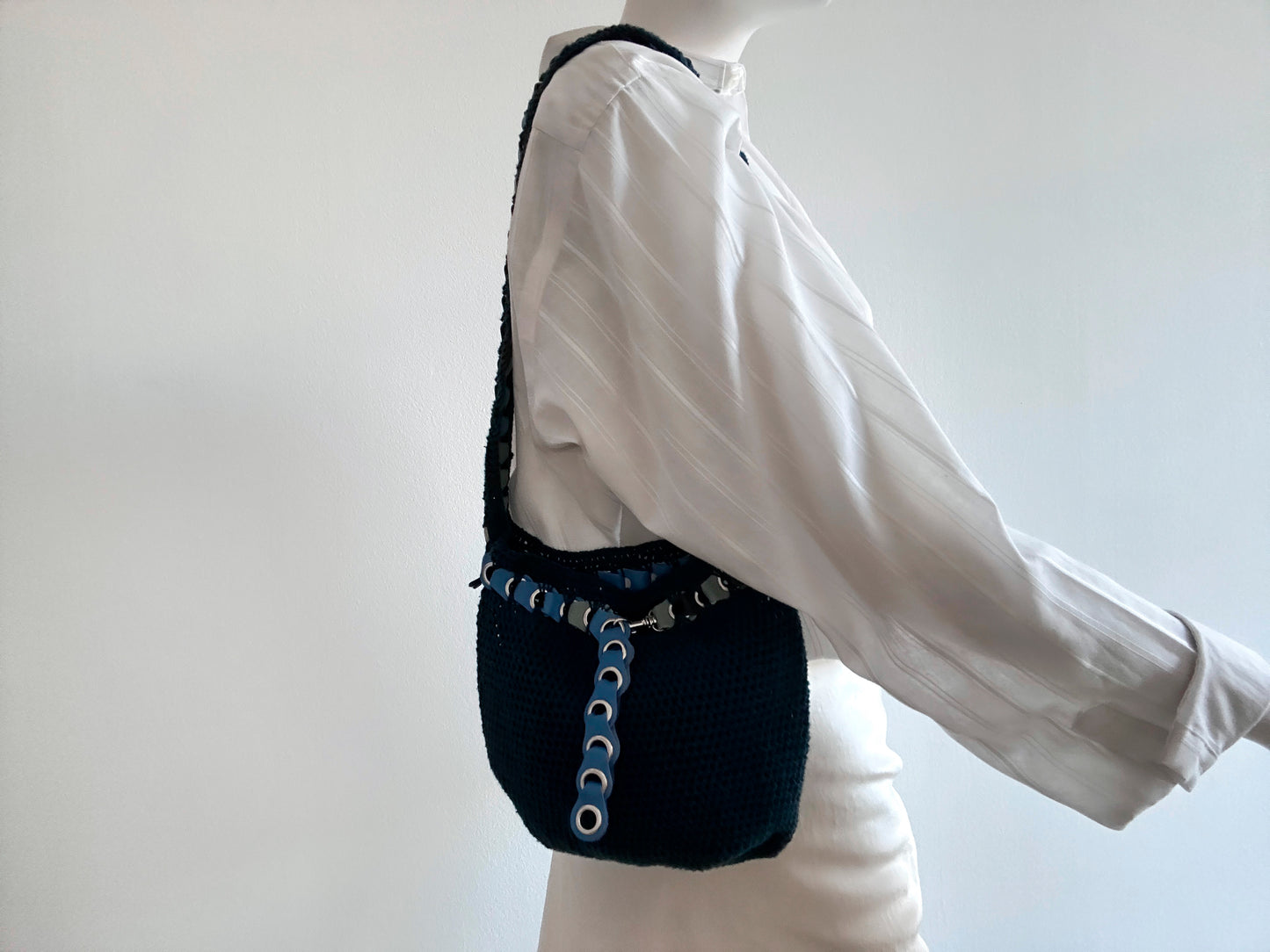 Blue Bucket Belt Bag