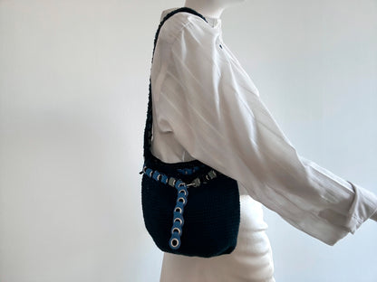 Blue Bucket Belt Bag